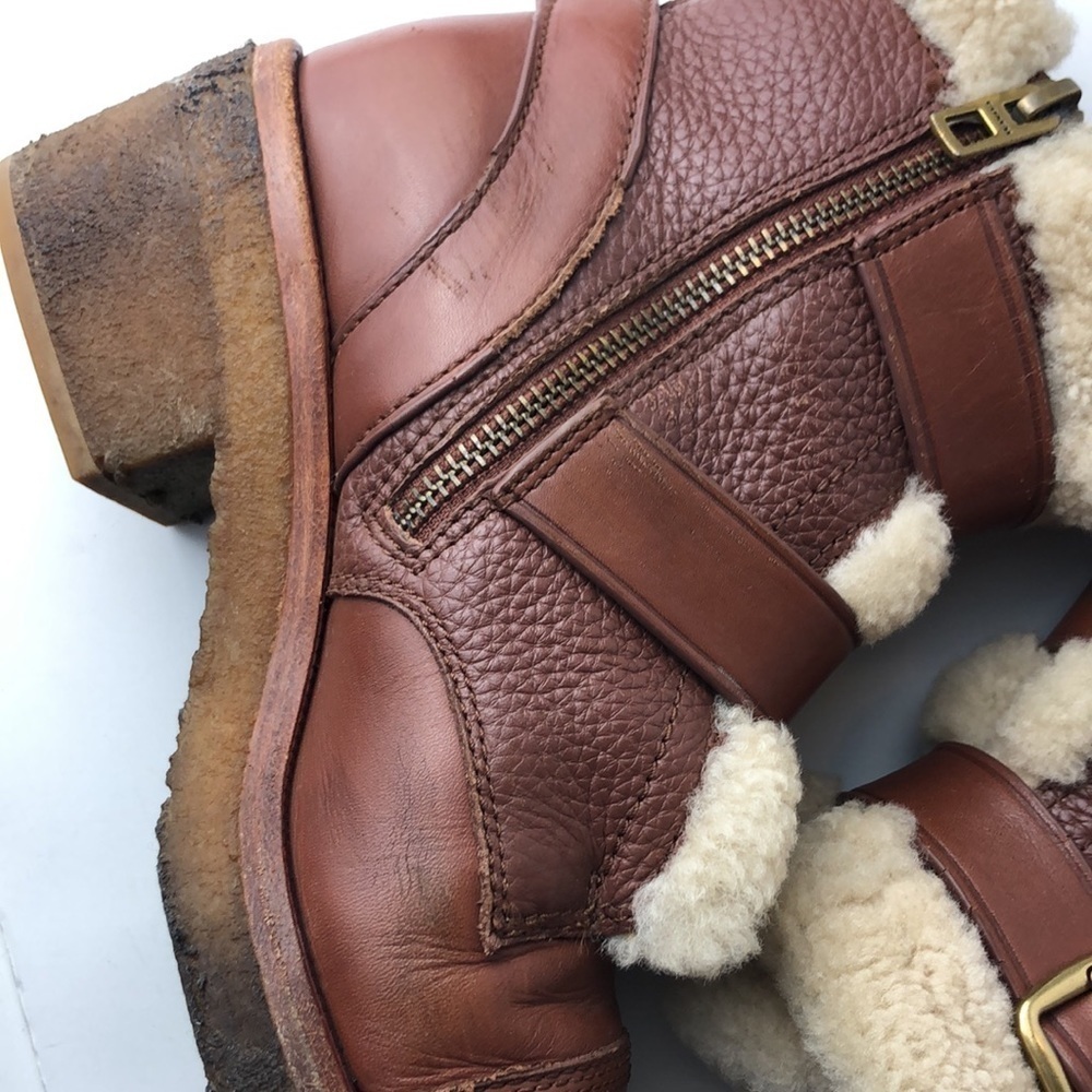 Coach Preston Brown Leather Ankle Boots 6.5 - Picture 10 of 16